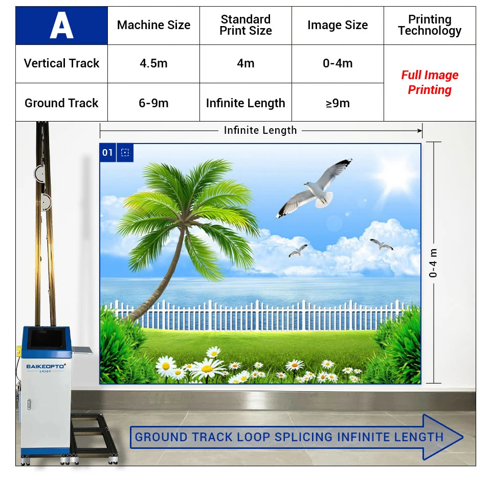 Double DX7 Print heads UV  Wall Printer On 3D Wall Printing Machine