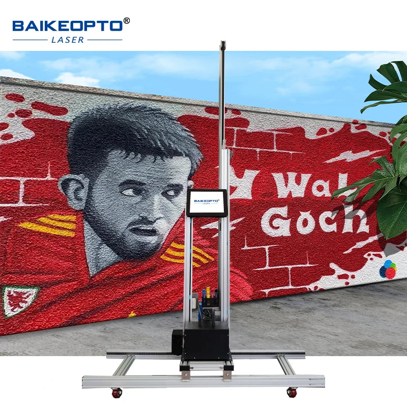 BK-GW12 Portable By wheels UV wall printer 3d painting effective