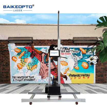 BK-GW12 Portable By wheels UV wall printer 3d painting effective